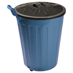 Cesto 100L C/  tampa e rodinha
