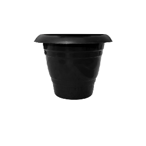 Vaso de planta  3,5 L redondo preto